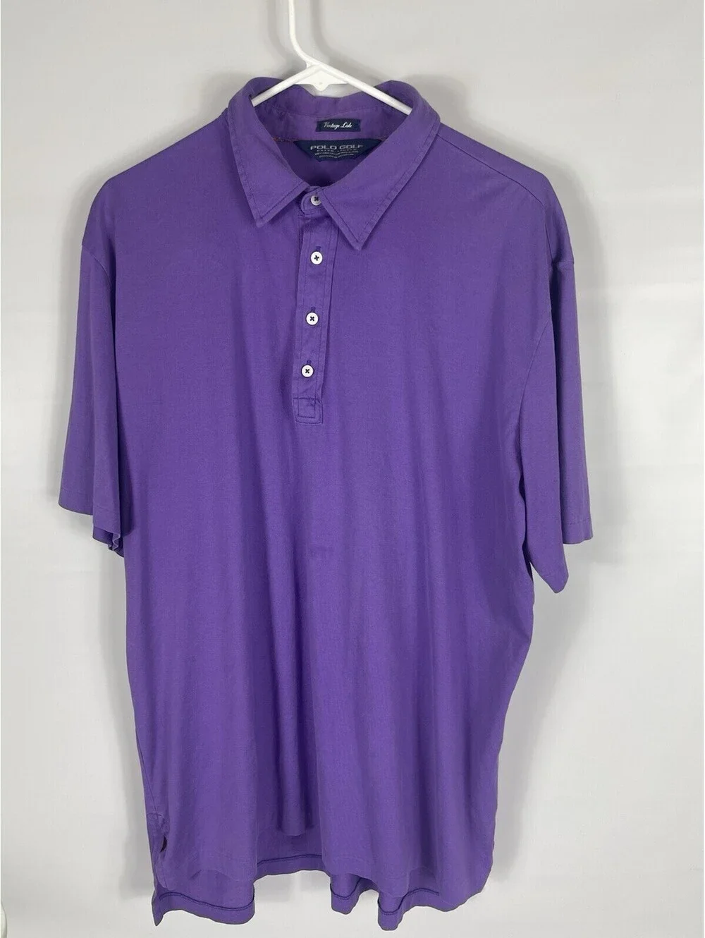 Polo Golf Ralph Lauren Shirt Mens XL Purple Vintage Lisle Cotton Polo